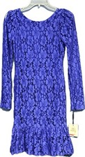 Calvin Klein Petite Women’s Blue /purple Lace Dress 2P NWT
