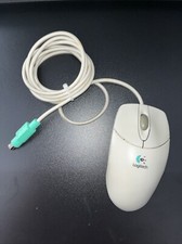 Vintage Logitech 2-Button Mechanical Trackball Mouse PS/2 M-S48 90s Retro