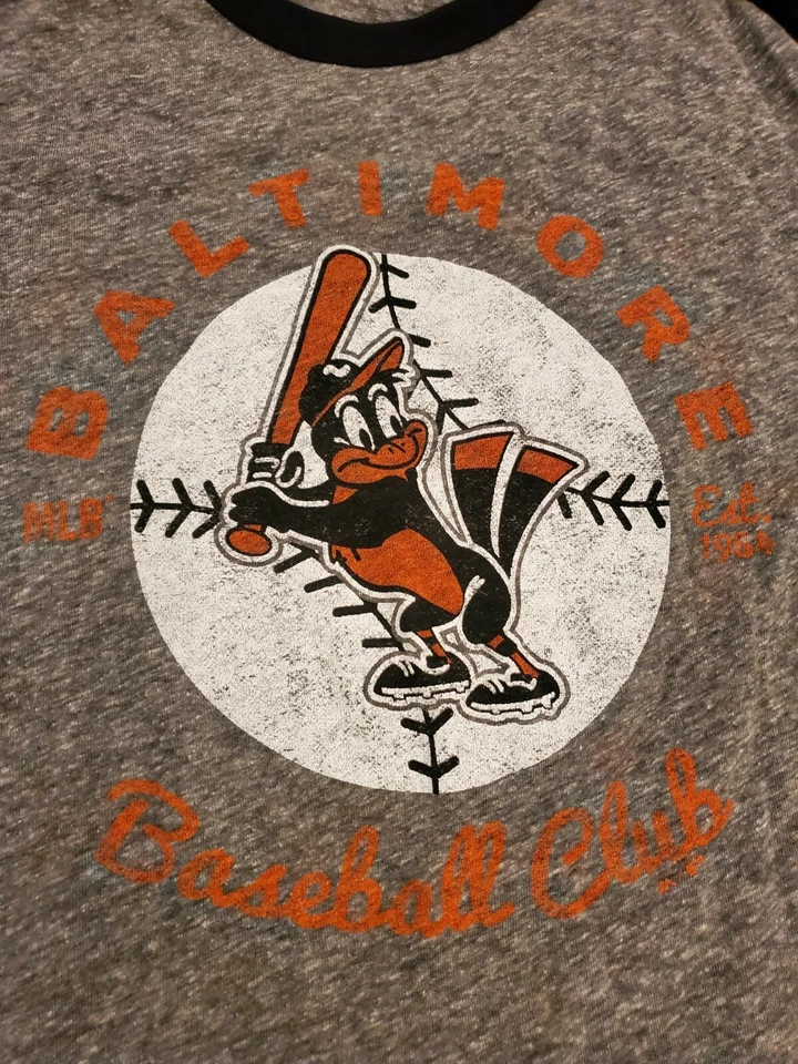 Nwt Baltimore Orioles MLB Logo L raglan T-Shirt L Cal Ripken Jr. Jersey HOF - Image 2 of 4