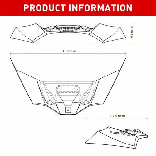 Alerones frontales de carga aerodinámica deflector de carenado delantero para BMW S 1000R M1000R S1000R - Imagen 8 de 13