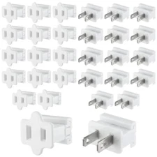 30pcs Light Slip Plug SPT-1 Vampire Plugs Male and Female, Zip Plug White, 