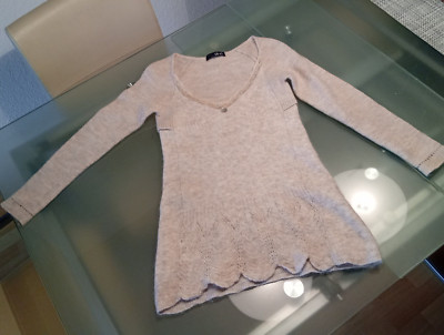 Liu Jo Pulli Filzoptik Gr. XS Beige Oberteil
