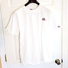 American Eagle Wear Eaglewear.us Large Mens White Crew T-Shirt USA Made RARE NEW