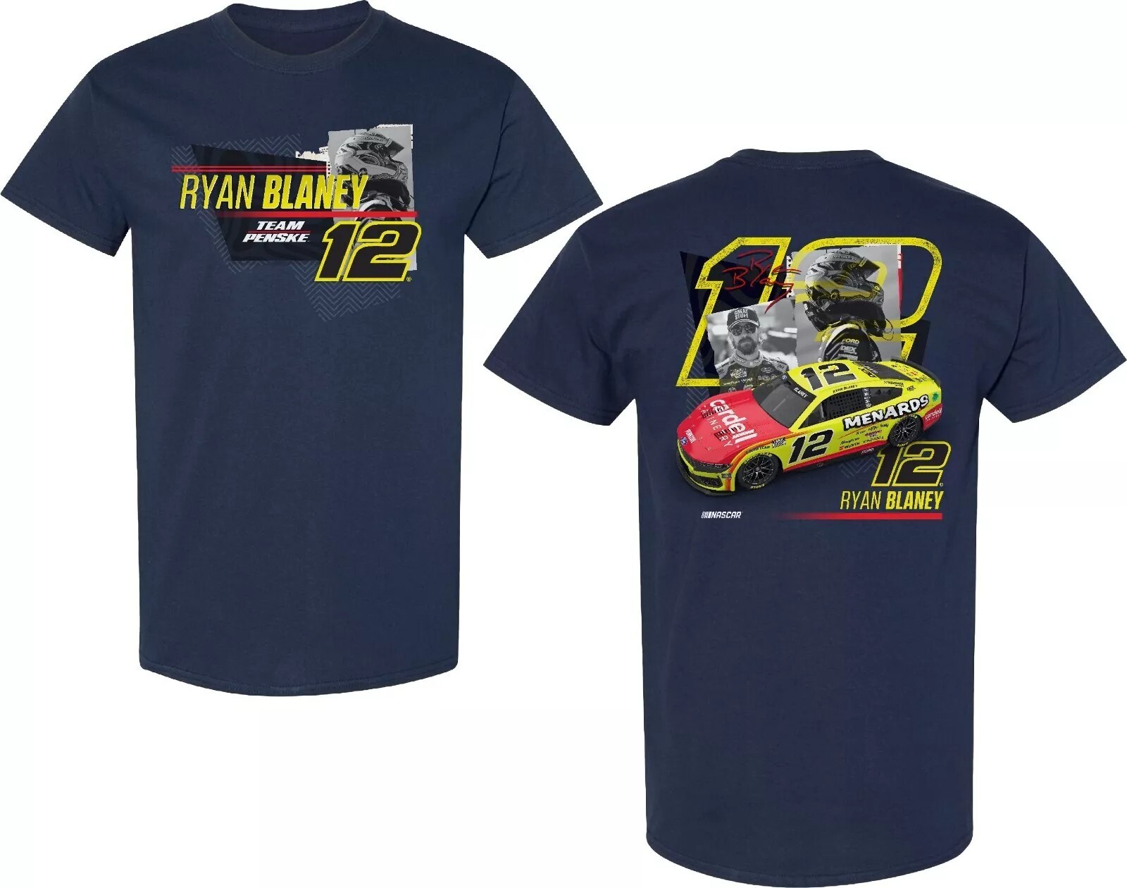 Ryan Blaney #12 Napa Nascar Rumble Navy Blue Short Sleeve Tee Shirt