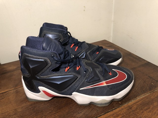 lebron 13 navy blue and red