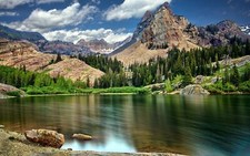 Landscape nature mountains water calm Custom Gaming Mat Desk