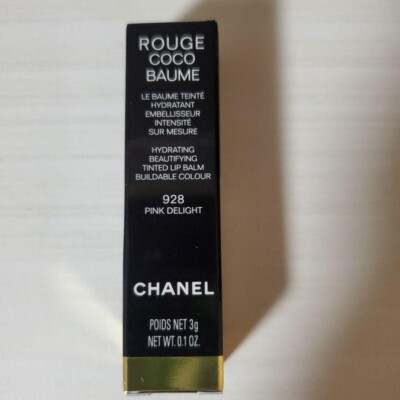 口紅 CHANEL ROUGE COCO BAUME D28 PINK DELIGHT Chanel Rouge Coco Baume Hydrating Lip Balm ~ 928 Pink