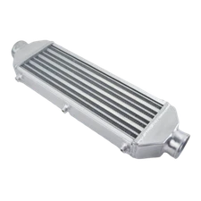 Universal Aluminum Turbo 24.6*7.5*2.8" Front Mount Intercooler 2.5" I&O