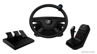 Aerosoft Truck and Bus Steering Wheel System - Truck & Bus Lenkrad PC Simulation