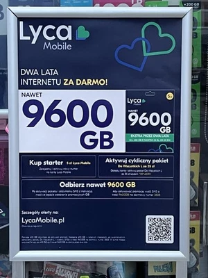 LycaMobile Poland +48 Starter Polska Prepaid SIM Karte 5 PLN 6GB - Bild 1 von 2
