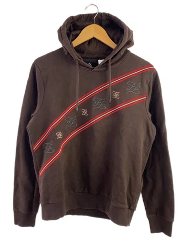 FENDI Felpa con Cappuccio Logo Ricamato Pullover S Cotone Marrone FAF534 AAY9