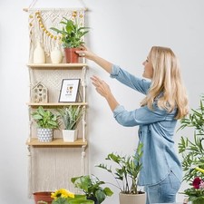 Macrame Wall Hanging Shelf- Macrame Shelves Handmade Decorative XX-Large