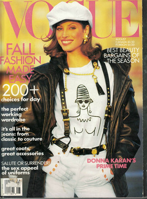 VOGUE magazine US August 1992 Christy Turlington Yasmeen Ghauri Naomi Campbell 8