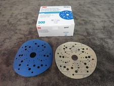 NEW 3M 36167 Hookit 5" 500 Grit Blue Abrasive Hook & Loop Discs, 50 Pack (G125)