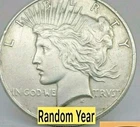 1922-1925  Random Year Peace Silver Dollar F to VF,  Lot of 1 (One)  - #D3
