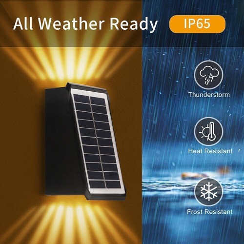 2-8x RGB/CCT LED luces solares lámpara de valla lámparas de pared lámpara de jardín lámpara de exterior - Imagen 10 de 19