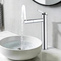 Waschtischarmatur Edelstahl Einhebelmischer 360° Drehbar Badarmatur Waschbecken