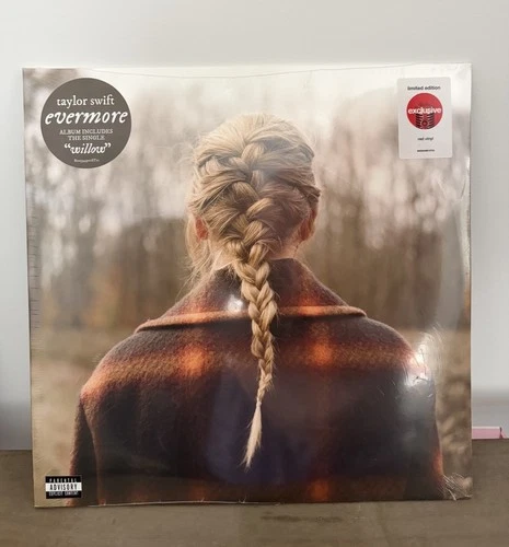 Taylor Swift Evermore New Still Sealed Target Exclusive Red Vinyl Record 2 LP