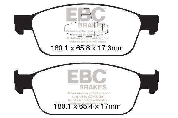 EBC DPX2145 BRAKE PAD SET DISC BRAKE Front