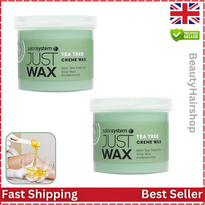 Just Wax Teebaum Cremewachs 450g Haarentfernung von Salon System 2 Stück
