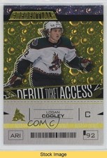 2023-24 Upper Deck Credentials Debut Ticket Access Yellow Logan Cooley READ 1x9