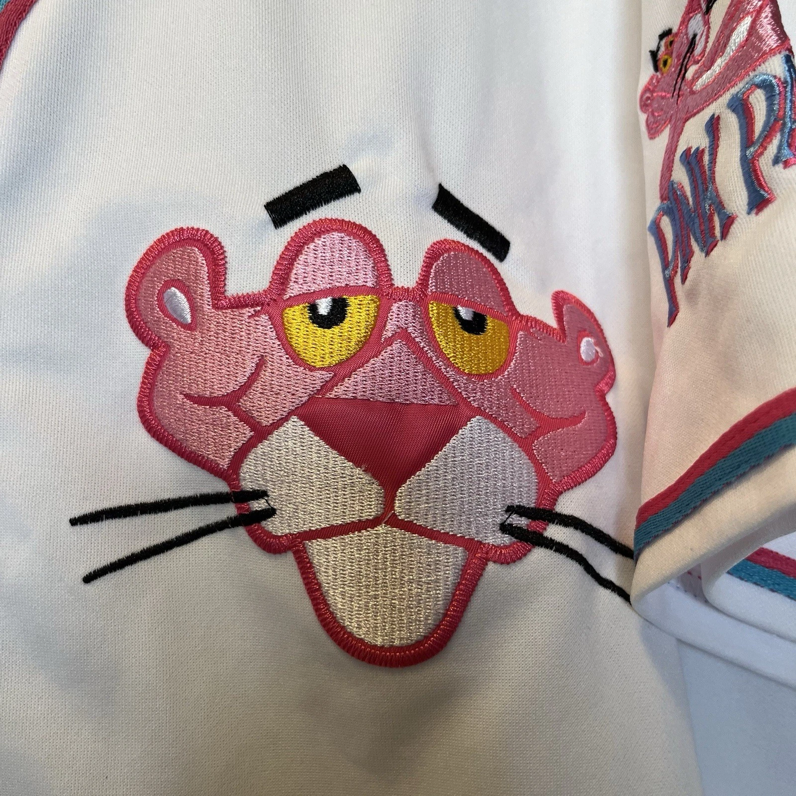 Pink Panther 3 White Men's Baseball Jersey