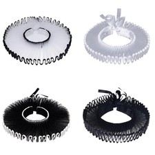 Elizabethan Neck Ruff Cosplay Vintage Ruffled Collars for Holiday Gothic Party