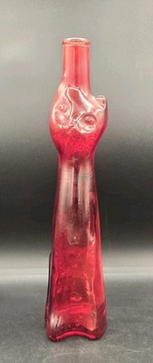 Red Mosel Riesling Qualitatswein Red Cat Empty Wine Bottle Cat Lovers AS-IS     