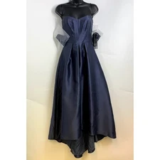 Alfred Sung Strapless Satin High Low Dress with Pockets Size 0 NWT