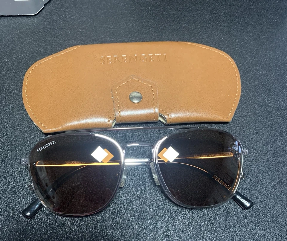 Auténticas Nuevas Gafas Serengeti MILES Para Hombres Brillante Gunmetal SV581001 Foto 2 de 4