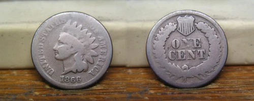 1866 Indian Head Cent — photo from the most recent tracked eBay sale