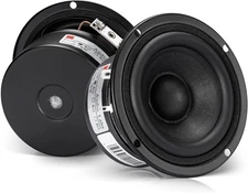 Facmogu 3 inch Tweeter Speakers HiFi Full Range Woofer 4 Ohm, Black 