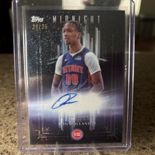 Topps Midnight Dark Marks Winter Solstice Auto 21/35 Ron Holland II Pistons