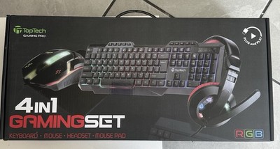 Top Tech Gaming Pro  Gaming System 4 In 1  Set Includes Keyboard And Mouse Pad