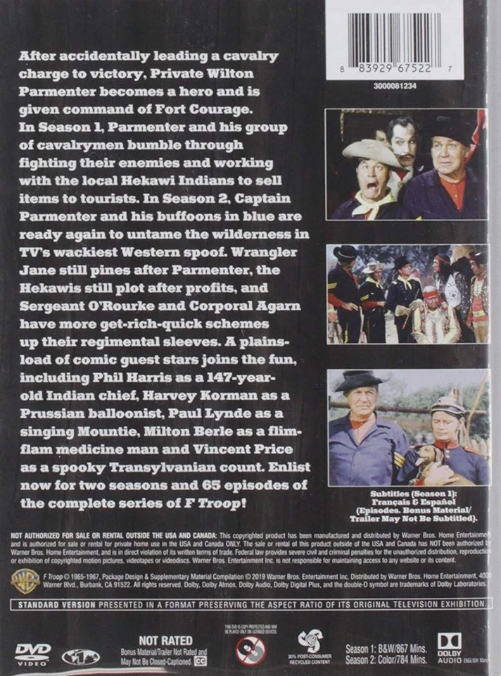 F Troop: The Complete Series (Seasons 1&2) (DVD) Various - Image 3 of 3