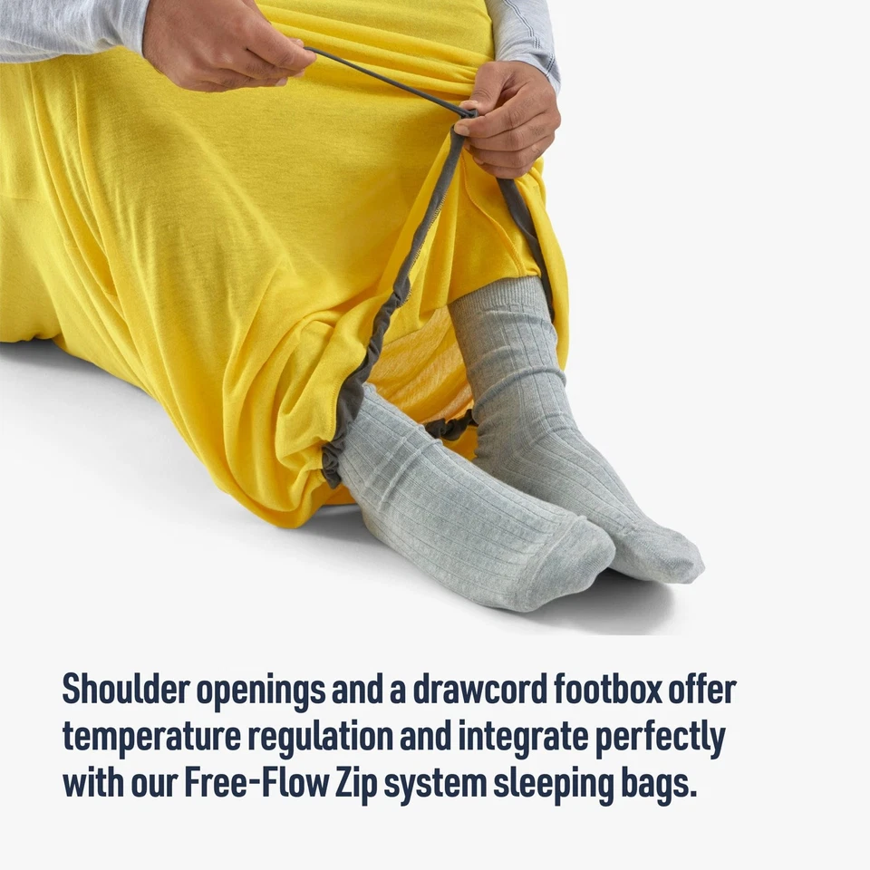 Forro de saco de dormir amarillo aislado con Thermolite Pro para mayor calor Foto 4 de 4
