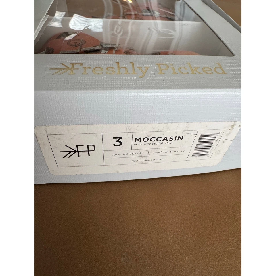 Freshly Picked Leather Moccasins Hamster hulaboo size 3c / leather booties NIB - Image 3 of 4