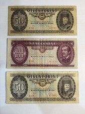 Hungary Forint Banknotes Lot (50 & 100 Forint, 1983-1986, 3 Note Lot)