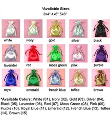 3x4" PREMIUM QUALITY SATIN POUCH-30/pk, Wedding Party Favor Gift Candy Bag.