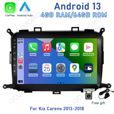 4+64GB Car Radio For Kia Carens 2013-2018 Android 13 GPS Stereo Player CarPlay