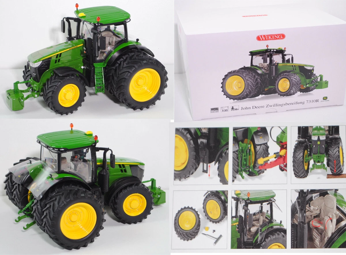 Wiking 077846 John Deere 7310R with twin tires rear, 1:32