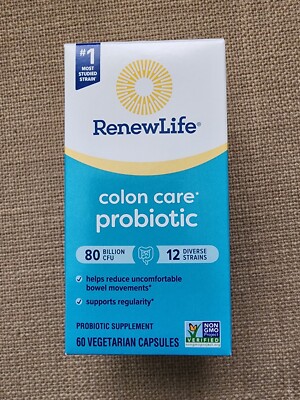 Renew Life Colon Care Probiotic 80 Billion CFU 60 Capsules
