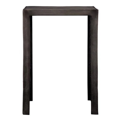 Uttermost In The Groove Contemporary Aluminum Accent Table in Antique Nickel - Picture 1 of 5