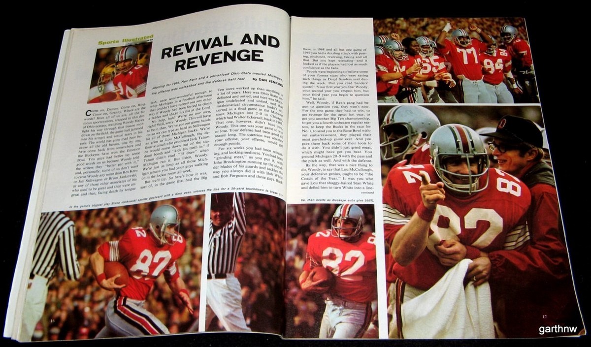 OHIO STATE BEATS MICHIGAN 1970 FOOTBALL PICTORIAL BRUCE JANKOWSKI