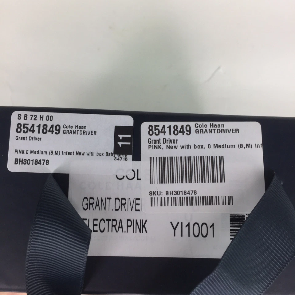 Новый в коробке Cole Haan Baby мокасины Grant драйвер розовый замши размер 0 (новорожденный - 6 недель) - Изображение 2 из 4