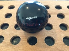 Vintage | Billiard Cue Ball "A New Day" Celine Dion | Red & White on Black