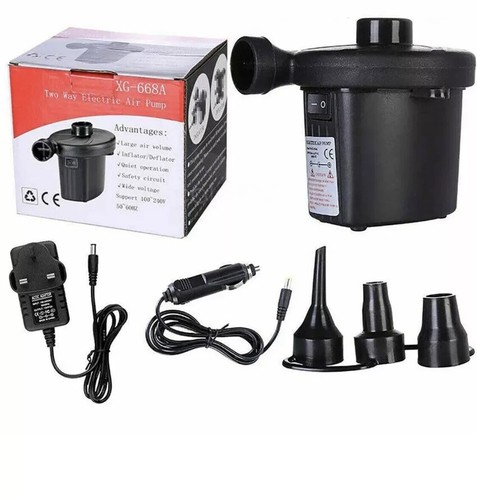 Tragbare Luftpumpe 3 Düsen Elektrischer Inflator Entlüften Pool Luftmatratze 240V/12V - Bild 28 von 37