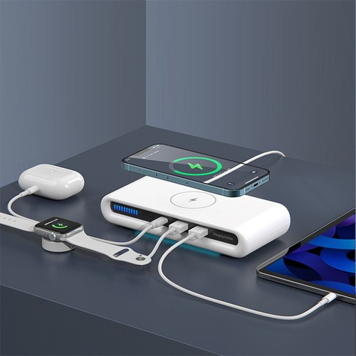 Multi Port Wireless Charger Multi Portable USB Charging Station With Ambient Fit - Picture 8 of 12