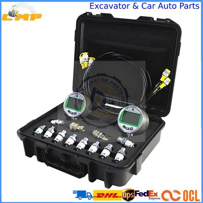 #ad #ad 80MPA 12000PSI Digital Pressure Gauge Test Kit w 2 Guages 3 Test Hose 12 Fitter $199.00