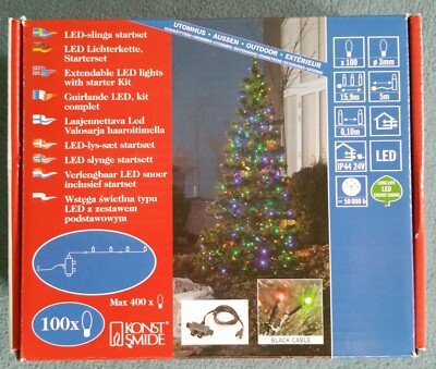 LED-Lichterkette 100er bunt von Konstsmide Starterset neu Outdoor